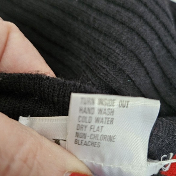 Adolfo Black Red Gray Houndstooth Sweater Sz L Classic Academia Professional - Picture 9 of 9